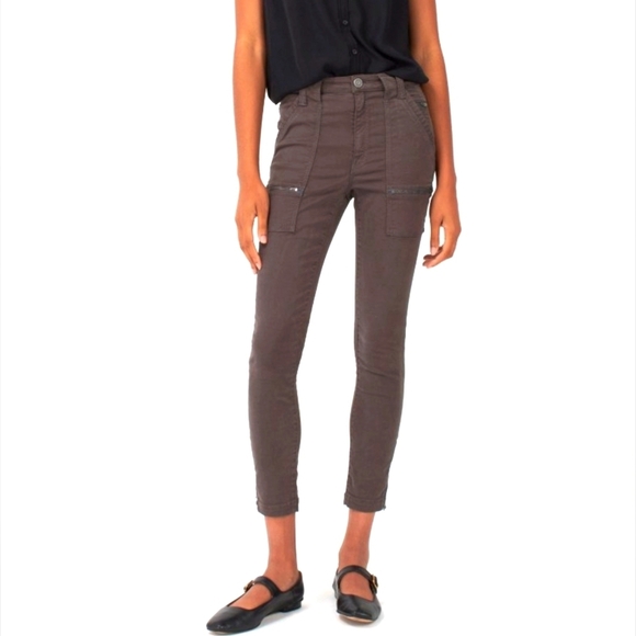 Joie High Rise Park Skinny Pants Storm Brown Size 25 - Picture 1 of 9